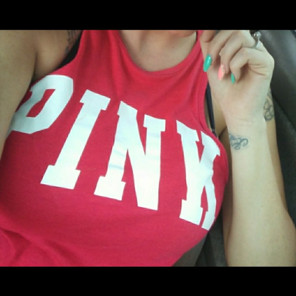 PINK racerback tank top